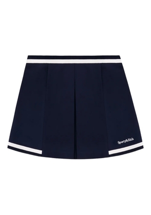 Sporty & Rich Mila pleated stripe mini skirt - Blue