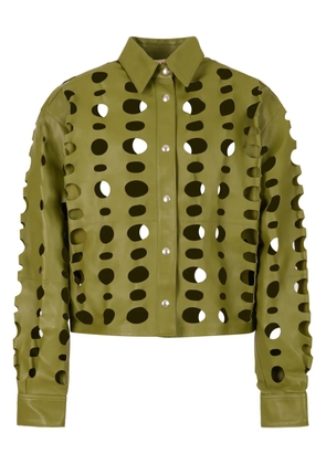 Marni cut-out leather shirt - Green