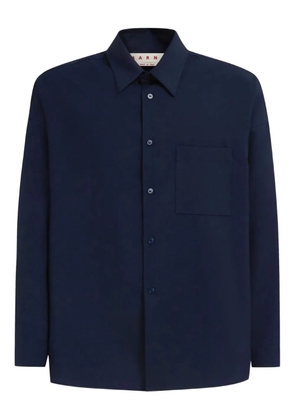 Marni long-sleeved wool shirt - Blue