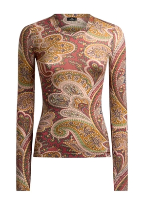 ETRO paisley-print long-sleeve top - Neutrals