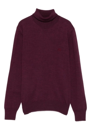 ETRO embroidered-logo sweater - Purple