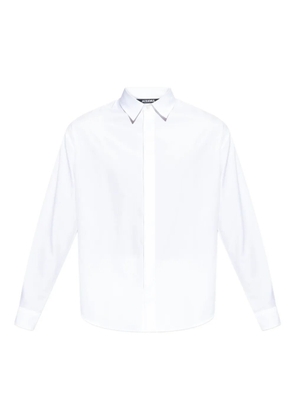 Jacquemus logo-embroidered long-sleeve shirt - White