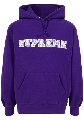 Supreme lace logo hoodie - Purple