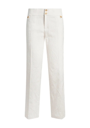 ETRO jacquard flared trousers - White