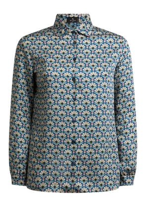 ETRO palm-motif shirt - Blue