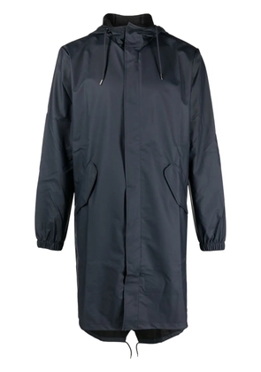 Rains zip-up hooded raincoat - Blue