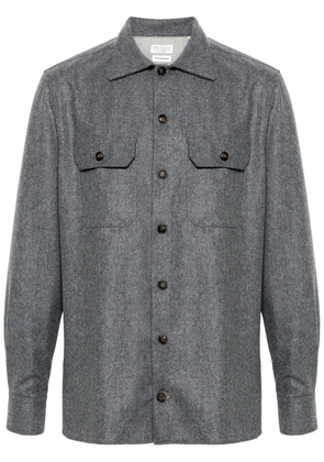 Brunello Cucinelli mélange-effect shirt - Grey