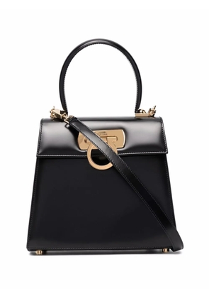 Ferragamo Gancini leather tote bag - Black