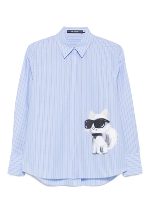 Karl Lagerfeld Ikon Choupette striped shirt - Blue