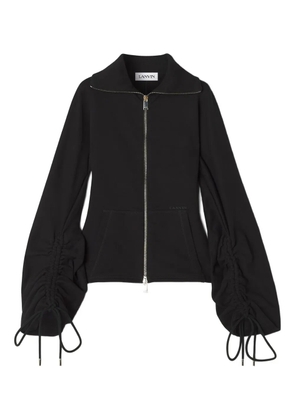 Lanvin drawstring-cuff zip-front jacket - Black