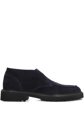 Doucal's round-toe leather boots - Blue