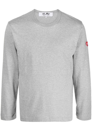 Comme Des Garçons Play x the Artist Invader pixelated-appliqué T-shirt - Grey