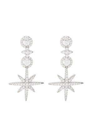 APM Monaco Météorites and Circles pavé drop earrings - Silver