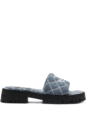 Marc Jacobs The Quilted denim slides - Blue