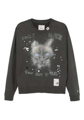 Maison MIHARA YASUHIRO cat-print sweatshirt - Grey