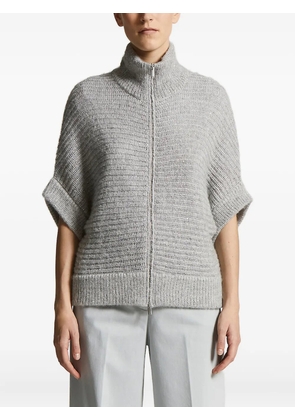 Peserico high-neck zip-front cardigan - Grey