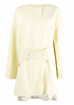 Nina Ricci button-fastening single-breasted coat - Yellow