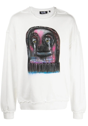 Haculla graphic-print cotton sweatshirt - White