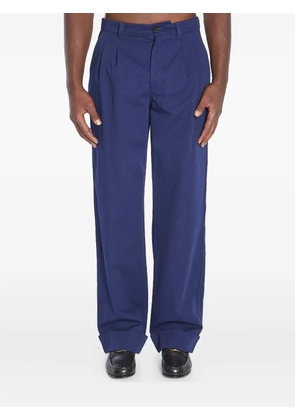 Valentino Garavani pleat cotton trousers - Blue