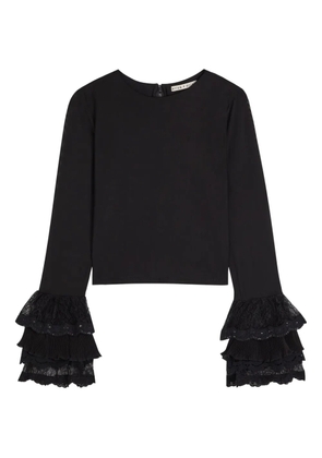 alice + olivia Delaina ruffled lace blouse - Black