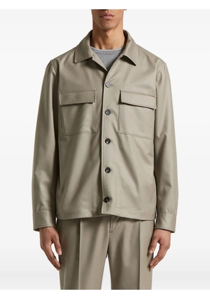 Peserico double-pocket button-front jacket - Neutrals