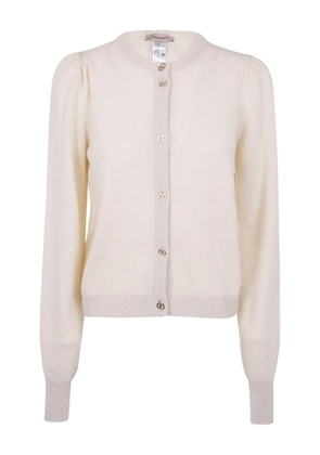 TWINSET puff-sleeve button cardigan - Neutrals