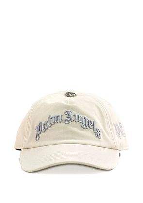 Palm Angels logo-embroidered baseball cap - White