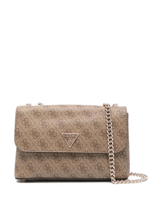GUESS USA logo-plaque shoulder bag - Neutrals