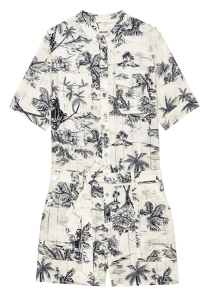 Zadig&Voltaire Tropical Island-print playsuit - White