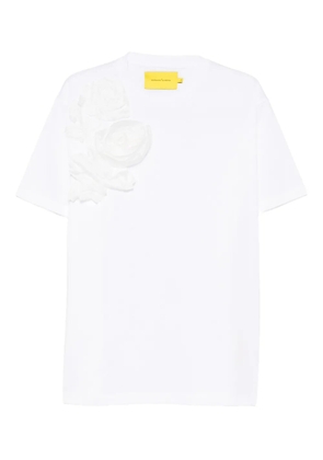 Marques'Almeida flower-appliqué T-shirt - White