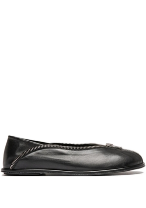 Officine Creative zip-detail loafers - Black