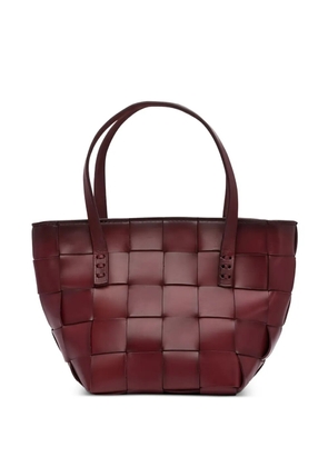 DRAGON DIFFUSION mini Japan woven-leather tote bag - Red