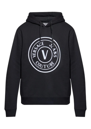 Versace Jeans Couture logo-print cotton hoodie - Black