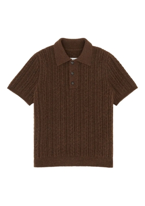 MM6 Maison Margiela cable-knit polo shirt - Brown