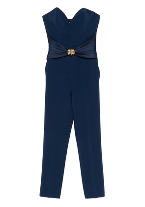 Elisabetta Franchi bow-detail crepe jumpsuit - Blue