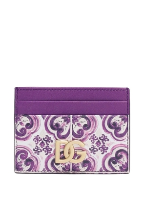 Dolce & Gabbana Majolica-print cardholder - White