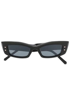 VALENTINO GARAVANI EYEWEAR Rockstud rectangle-frame sunglasses - Black