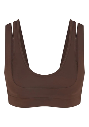 Skims x Nike Matte double-strap scoop sports bra - Brown