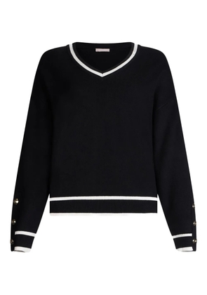 LIU JO contrasting-trim sweater - Black