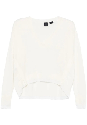 PINKO contrasting-trim sweater - White