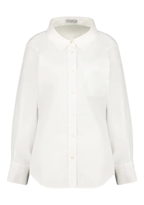 Stella McCartney long-sleeve button-up cotton poplin shirt - White