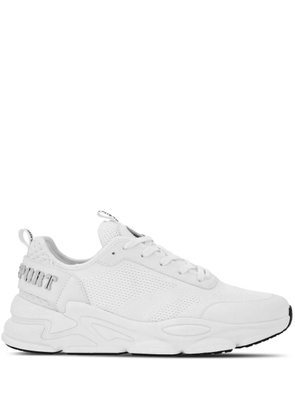 Plein Sport logo-lettering mesh sneakers - White
