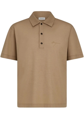 Ferragamo signature cotton polo shirt - Neutrals