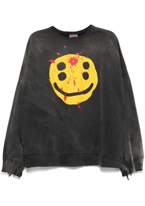 SAINT MXXXXXX x Cactus Plant Flea Market smile sweatshirt - Black