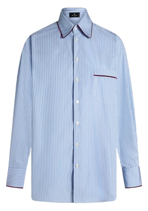 ETRO striped cotton-poplin shirt - Blue