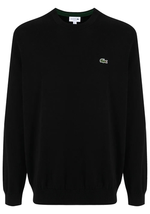 Lacoste crocodile-embroidered cotton sweatshirt - Black