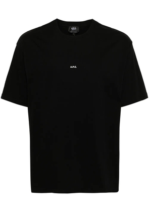 A.P.C. logo-print cotton t-shirt - Black