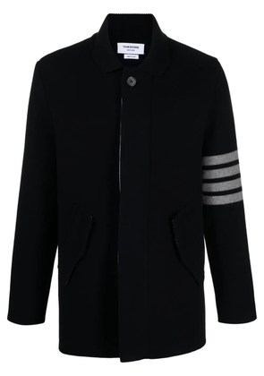 Thom Browne stripe-detailing wool blend cardi-coat - Blue