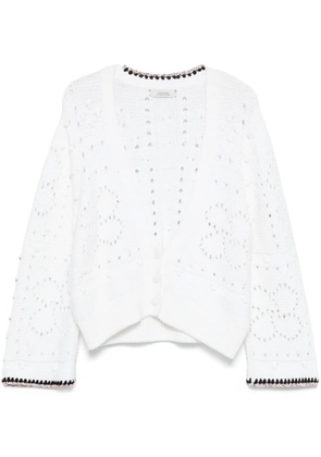 Dorothee Schumacher contrast-trim cardigan - White
