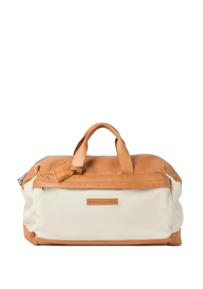 Brunello Cucinelli leather holdall - Neutrals